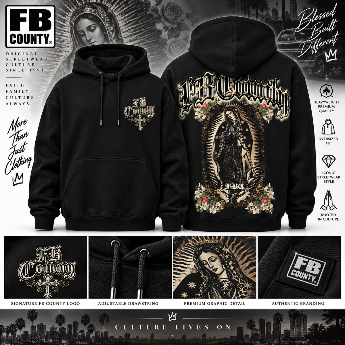 FB County Virgin Mary Heavyweight Hoodie