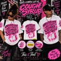 Cough Syrup Graffiti Tee – White/Pink