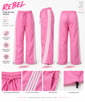 Rebel Pink Nylon Track Pants – Retro Streetwear