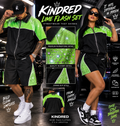 KINDRED Lime Flash Rhinestone Set