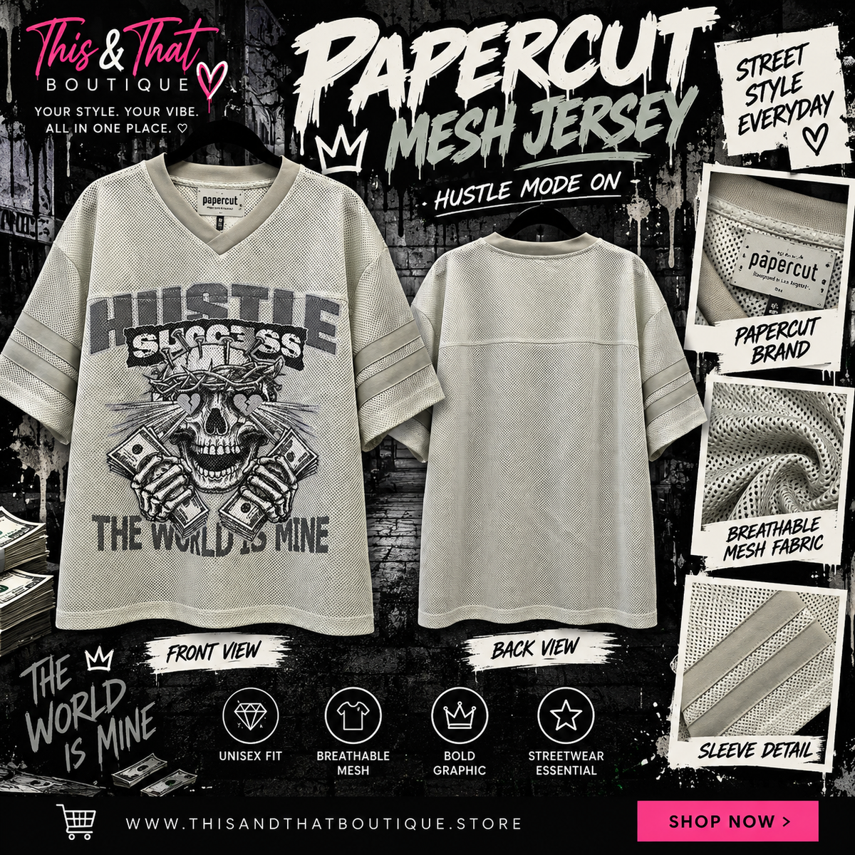 Papercut Hustle & Success Mesh Jersey