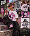 Cough Syrup Sacred Drip Tee – Pink & Black