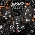 Masked Rebel Graphic Tee – Charcoal
