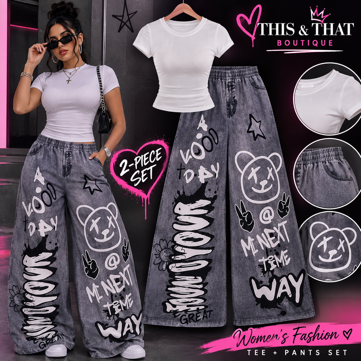 Graffiti Girl 2-Piece Set