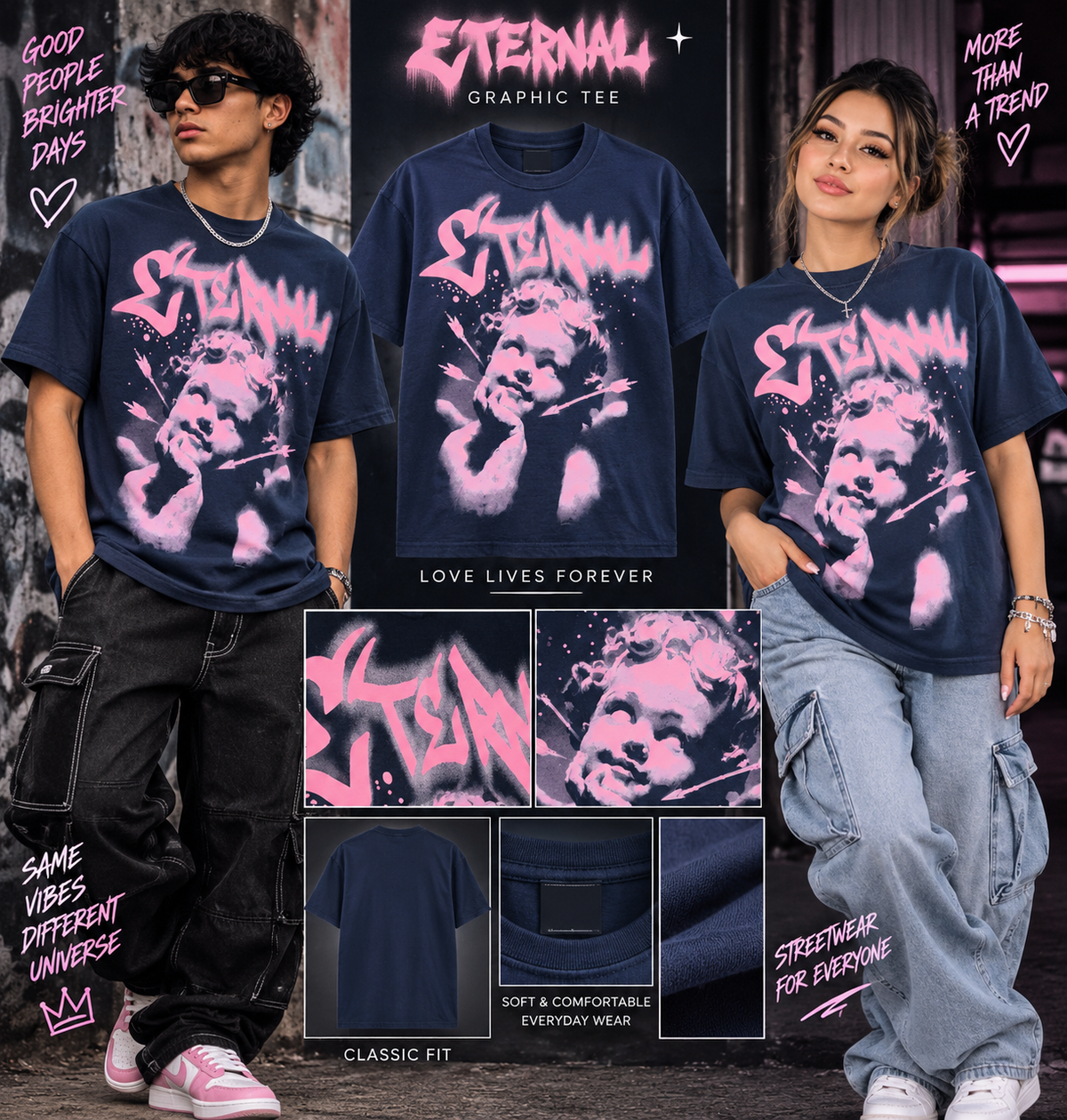 Eternal Love Cherub Graphic Tee 💘
