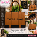 Classic Fashion Two-Tone Tote Bag – Cognac Brown & Black