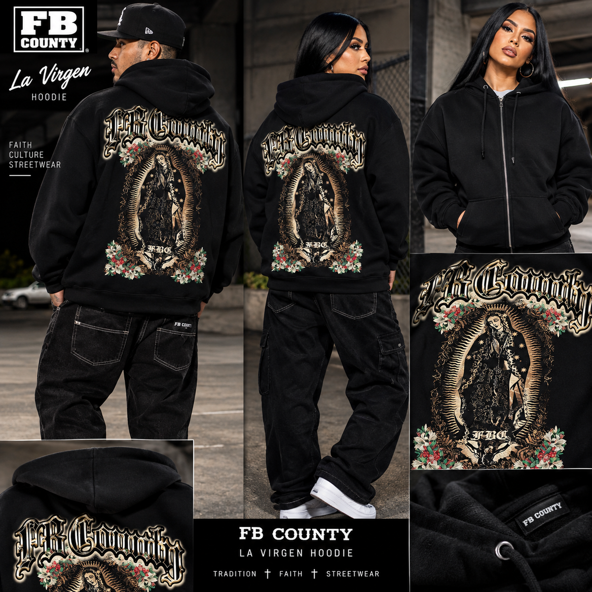 FB County La Virgen Graphic Hoodie