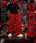 FB County Red Rhinestone Cultura Sweatpants
